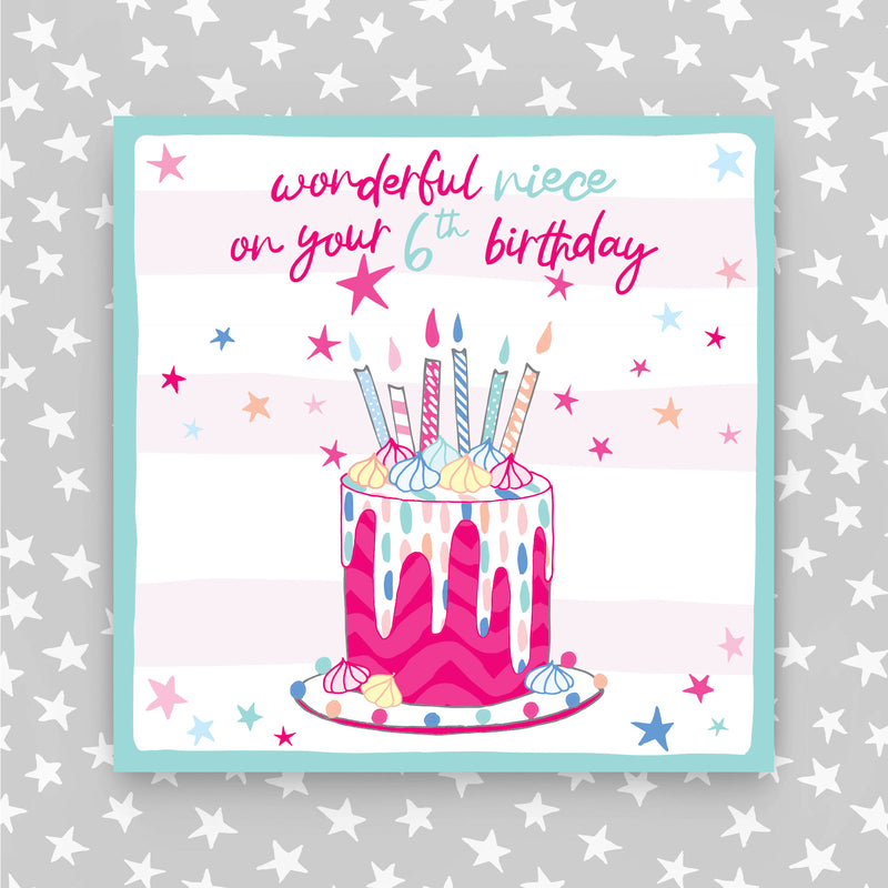6th Birthday Greeting Card - Niece (NPH72)