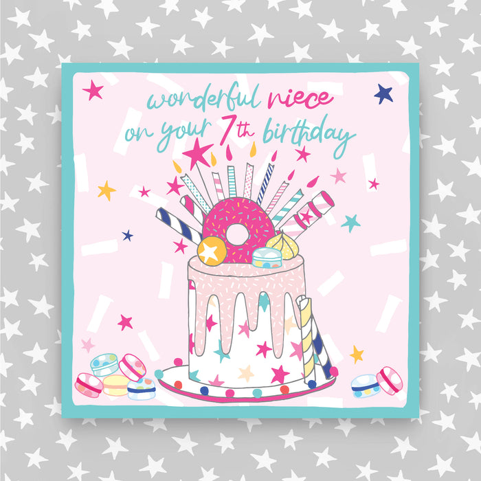 7th Birthday Greeting Card - Niece (NPH75)