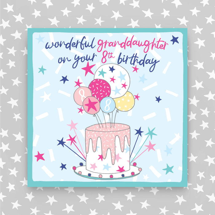 8th Birthday Greeting Card - Granddaughter (NPH77)