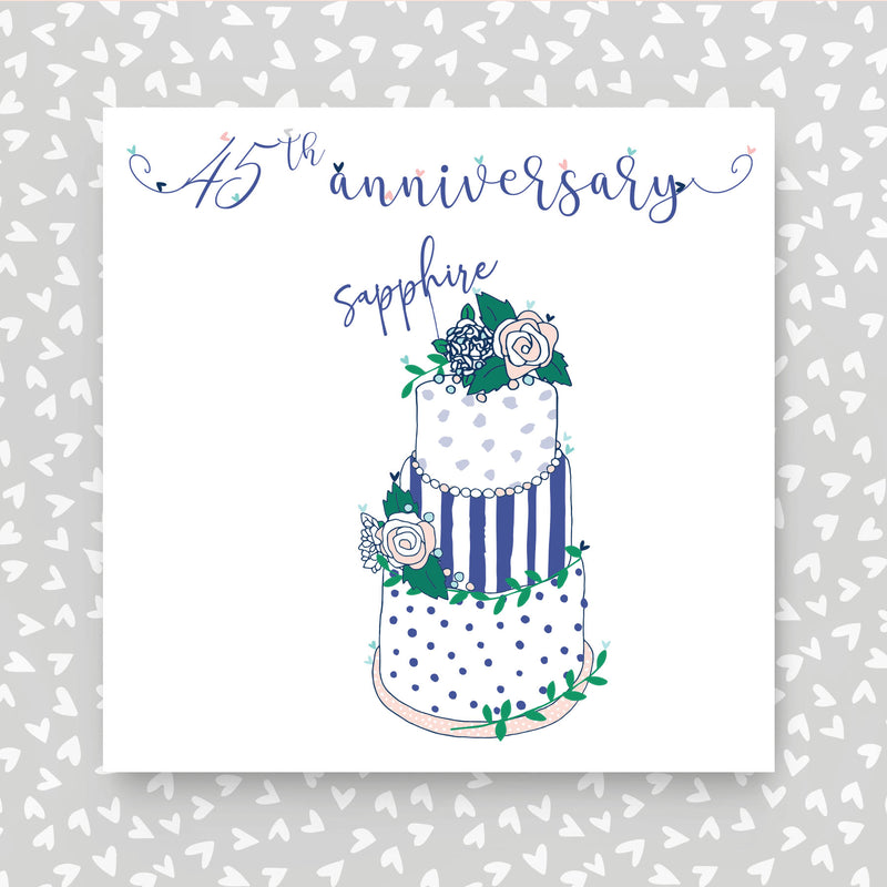 Sapphire Wedding Anniversary Greeting Card (NTJ)