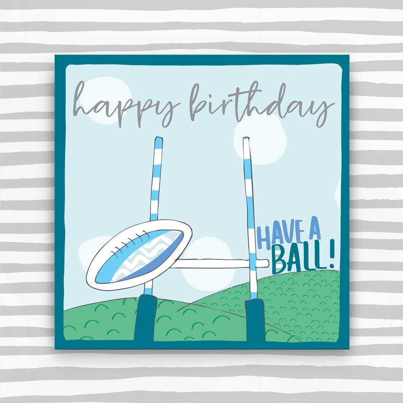 Rugby - Happy Birthday Greeting Card (OC01)