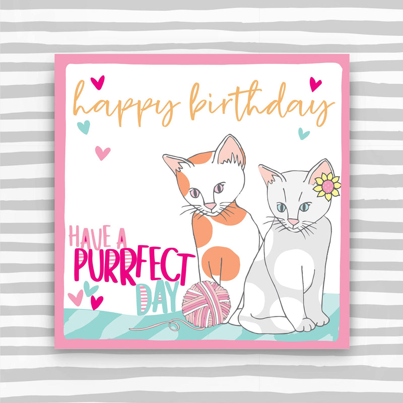 Kittens - Happy Birthday Greeting Card (OC29)