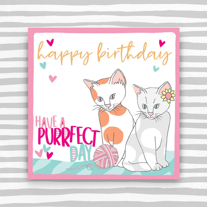 Kittens - Happy Birthday Greeting Card (OC29)