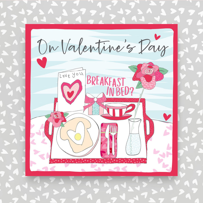 On Valentine's Day Greeting Card - Breakfast in bed? (OC33)