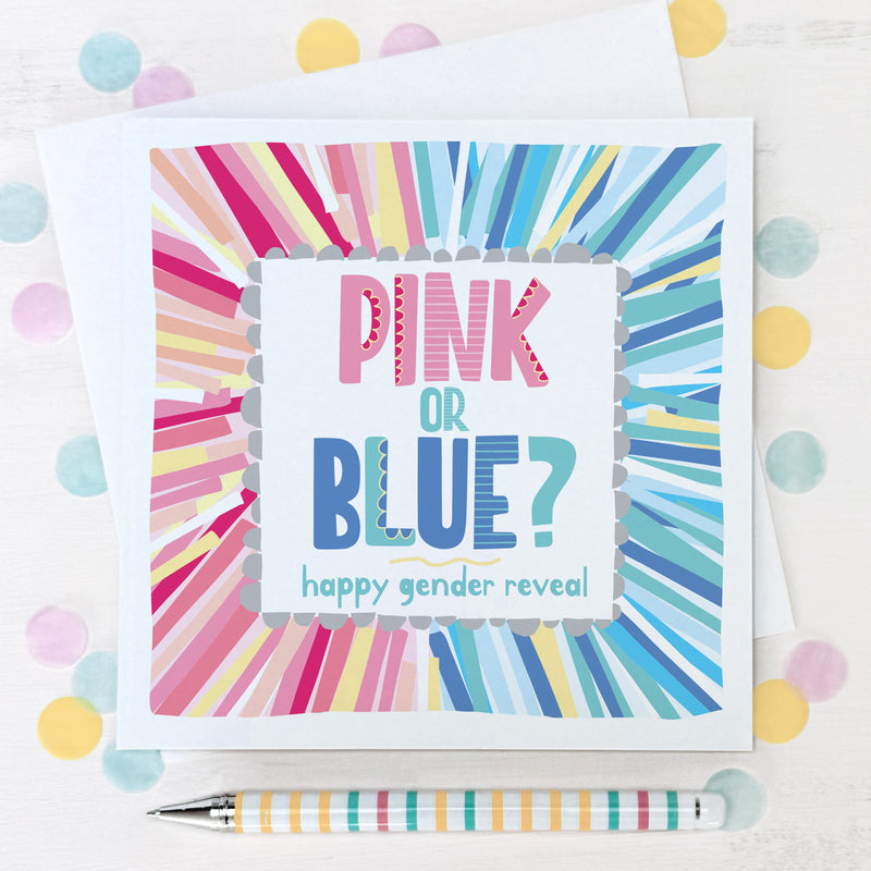 Baby Gender Reveal Greeting Card (TF160)