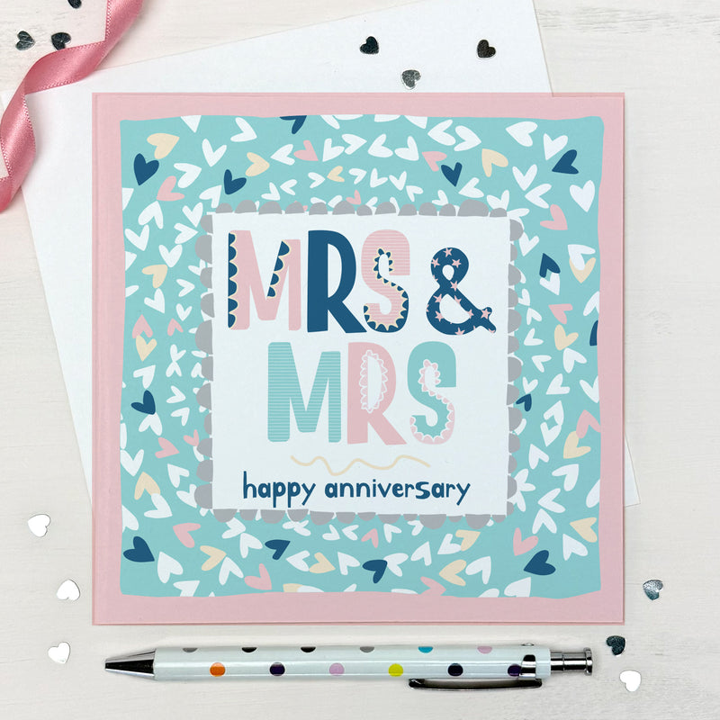 Mrs & Mrs Wedding Greeting Card (TF175)