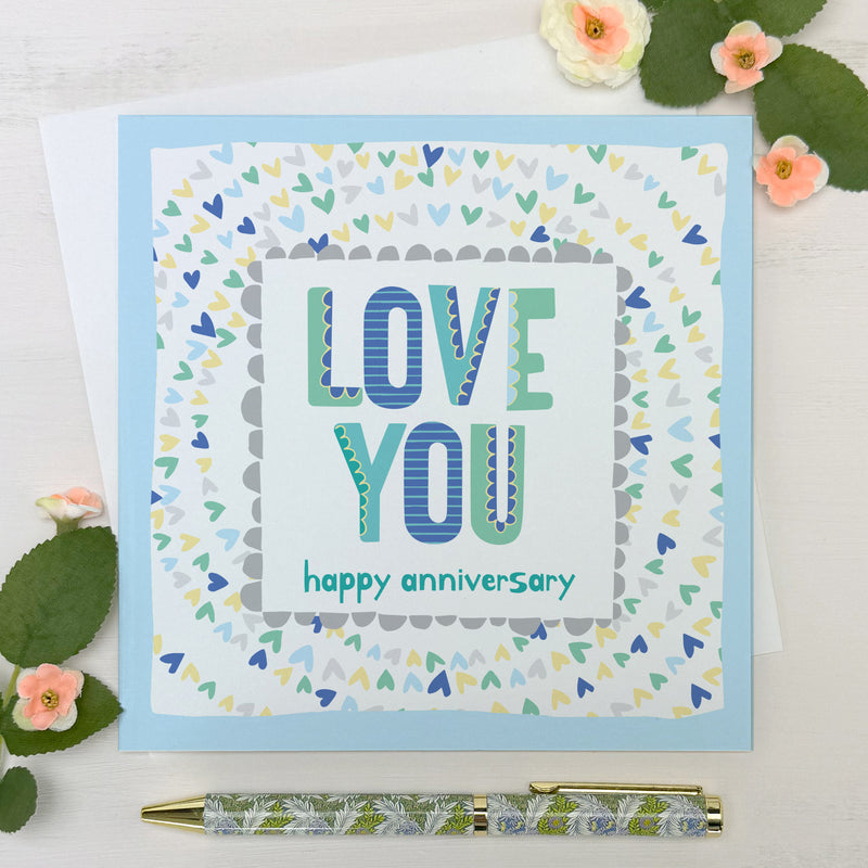 Love you - Happy Anniversary Greeting Card (TF176)