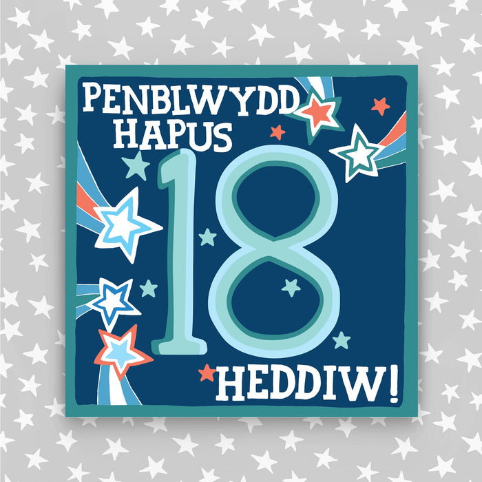 Welsh - Penblwydd Hapus 18 Heddiw - Happy Birthday 18 today card (WHH18)