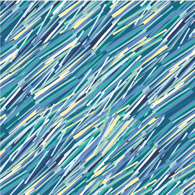 Gift Wrap - Blue Layered Lines (2 sheets - WR70)