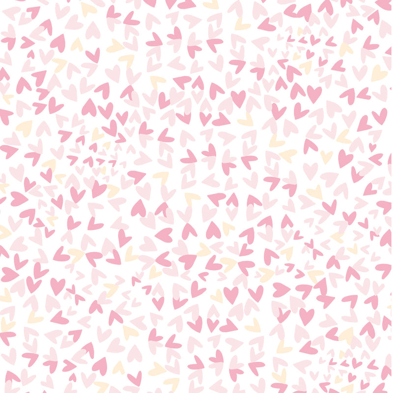 Gift Wrap - Pale Pink Hearts (2 sheets - WR78)