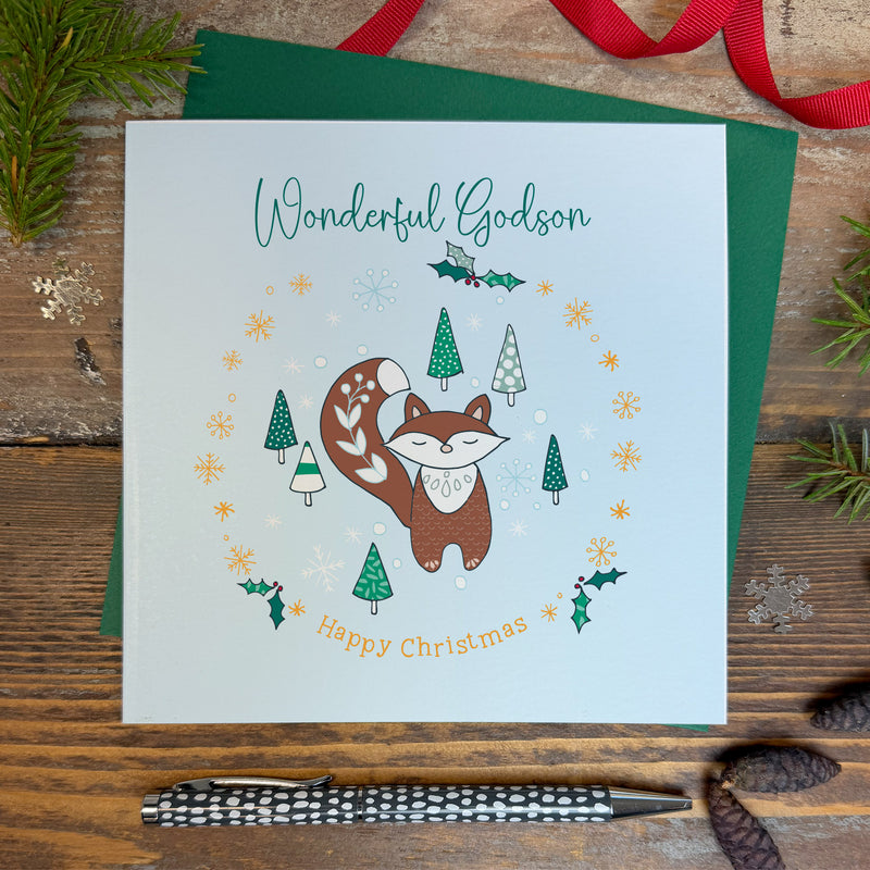 Wonderful Godson Christmas Card (XGR108)