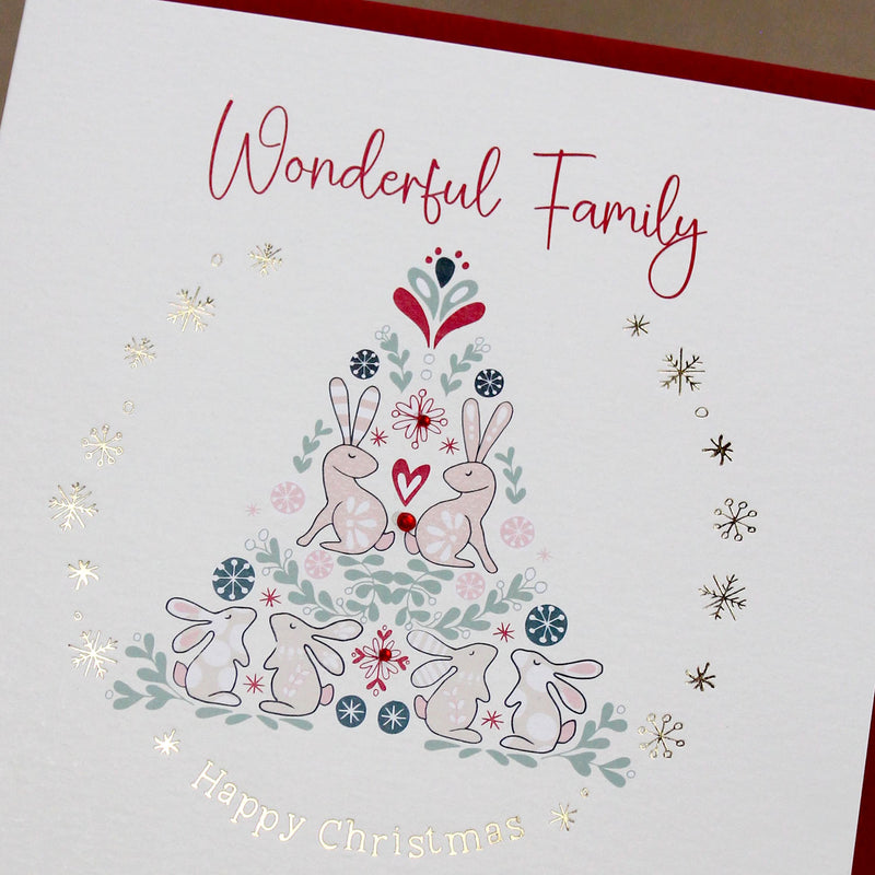 Wonderful Family Christmas Card (XGR115)