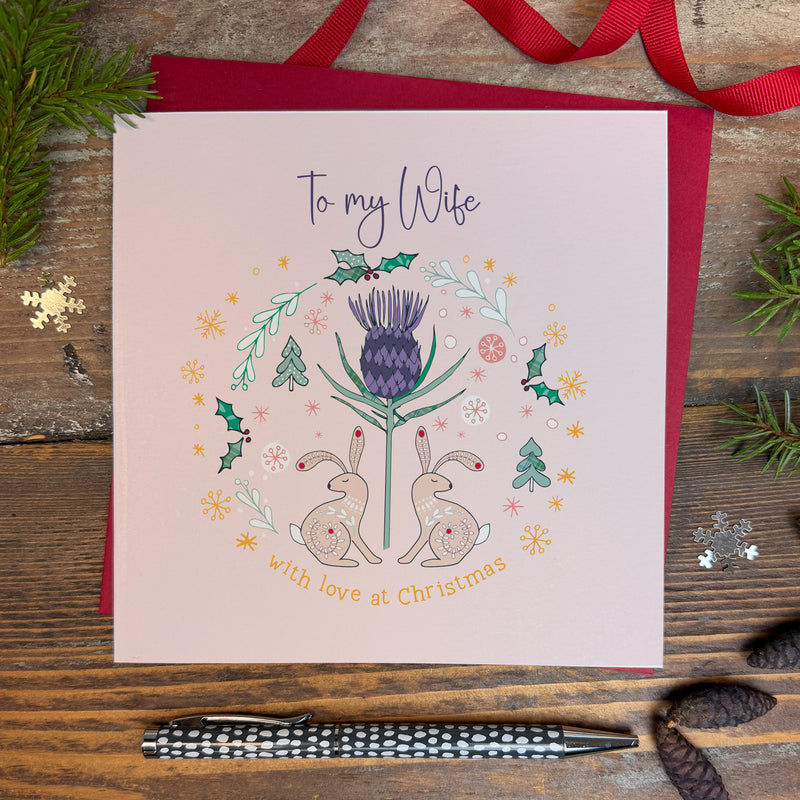 Scottish - To My Wife Christmas Card (XGR120)