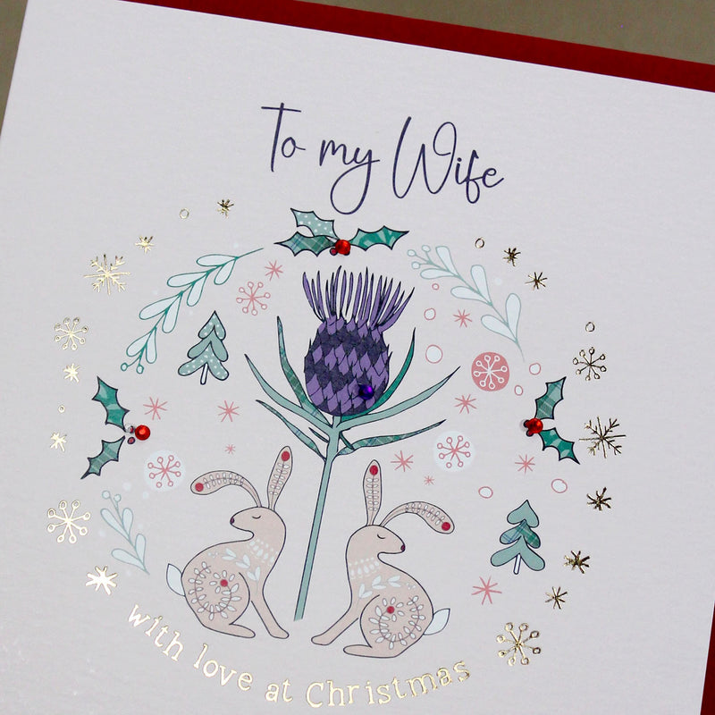 Scottish - To My Wife Christmas Card (XGR120)