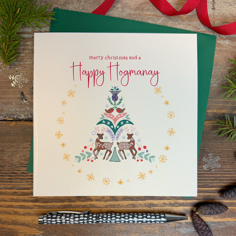 Scottish - Happy Hogmannay Christmas Card (XGR124)