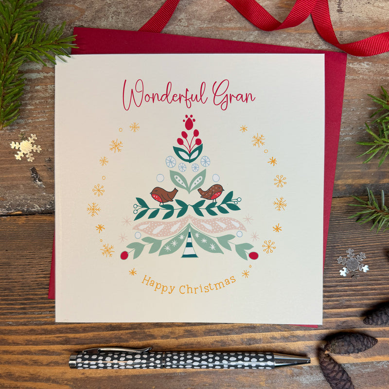Wonderful Gran Christmas Card (XGR96)