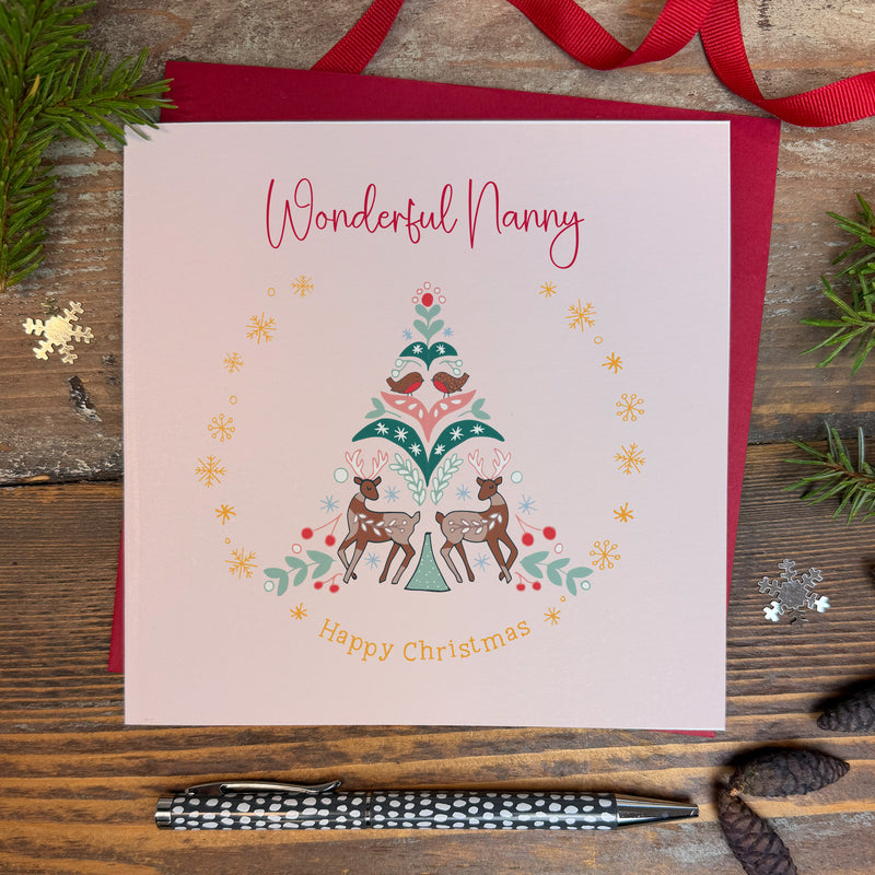 Wonderful Nanny Christmas Card (XGR98)