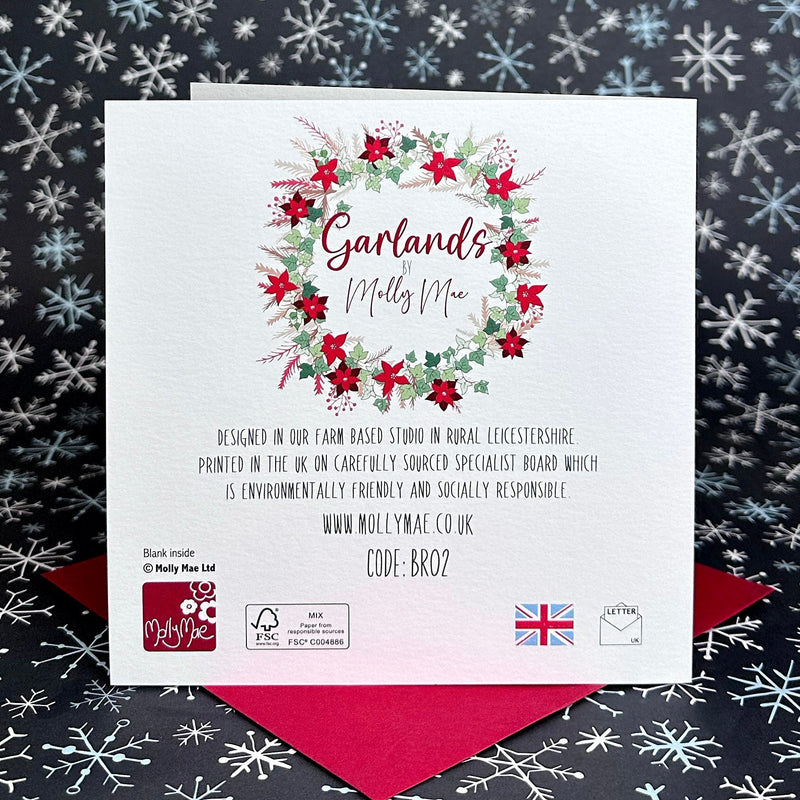 Granddaughter Christmas Card with Dainty 925 Sterling Silver Beaded Chain Bracelet