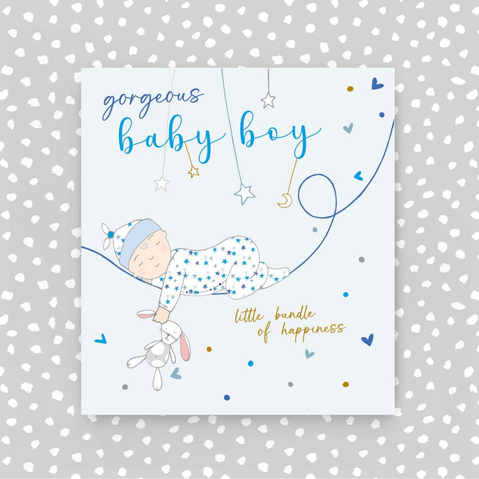Gorgeous Baby Boy card - little bundle of happiness (A59)
