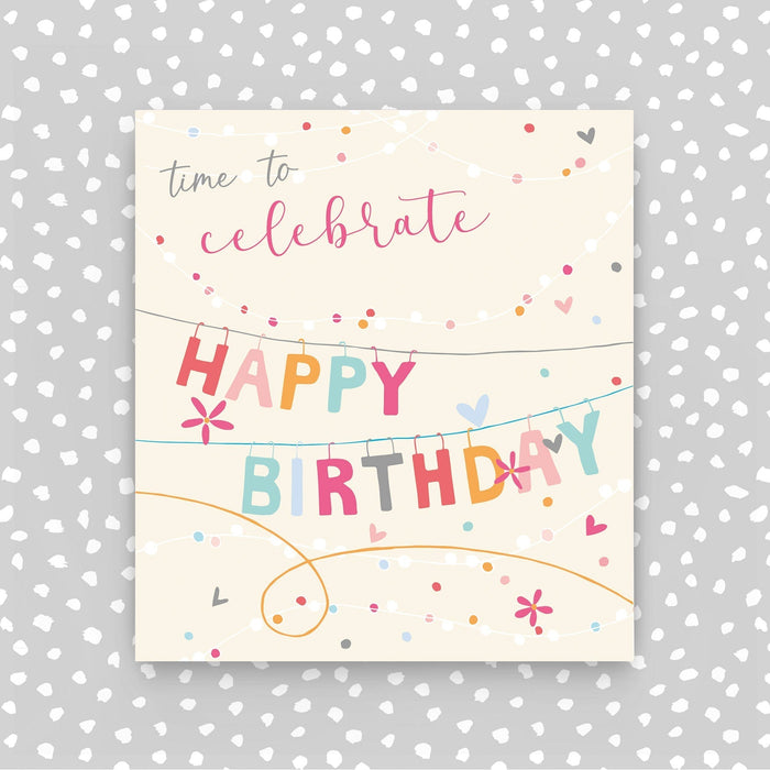 Time to Celebrate card - Bunting (A77)