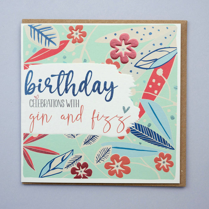 Birthday Celebrations Card- Gin and Fizz (BS10)