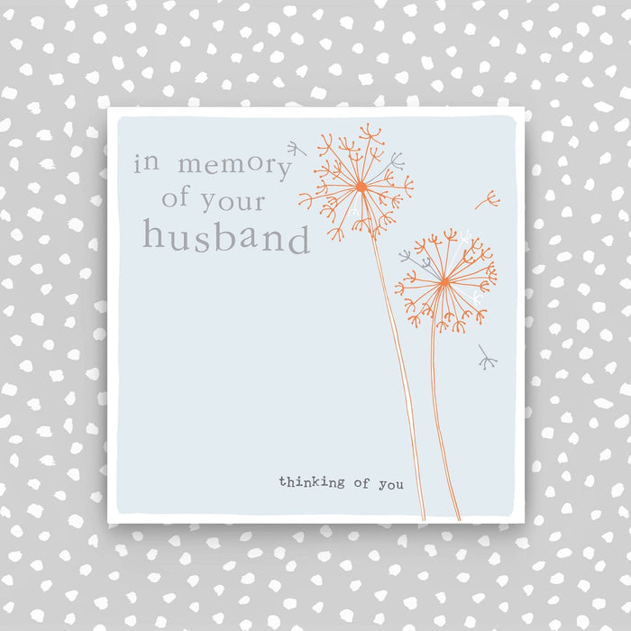 In memory of your husband - Sympathy card (CB145)