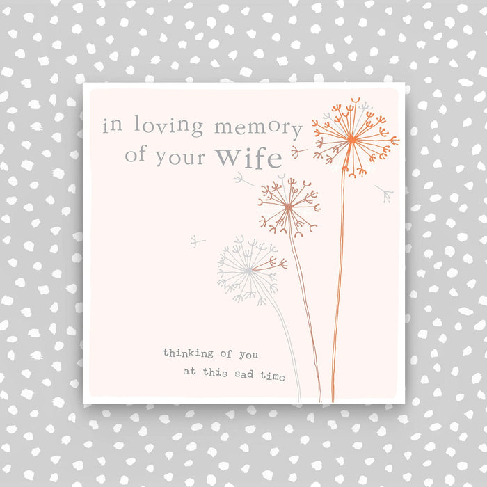 In loving memory of your wife - Sympathy card (CB146)