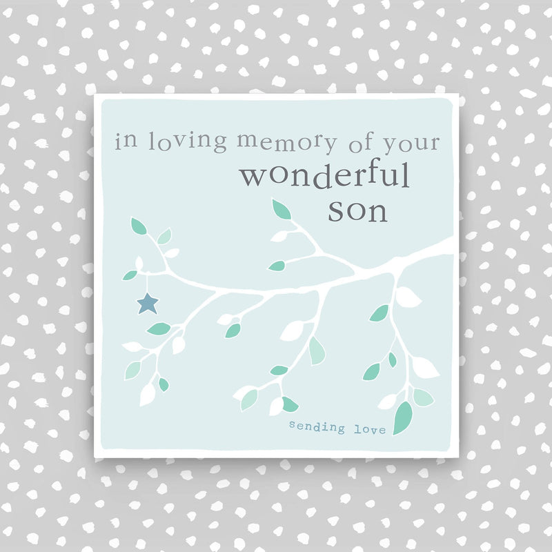 In loving memory of your wonderful son - Sympathy card (CB149)