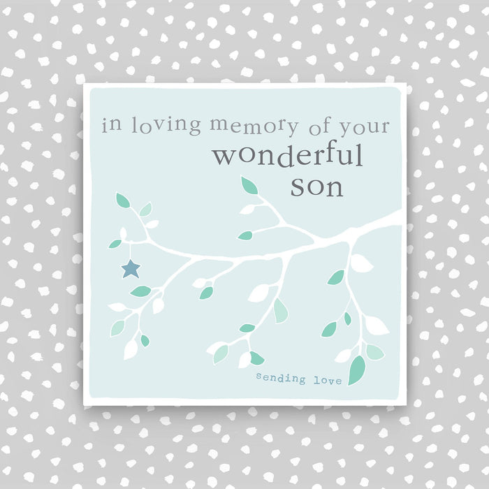 In loving memory of your wonderful son - Sympathy card (CB149)