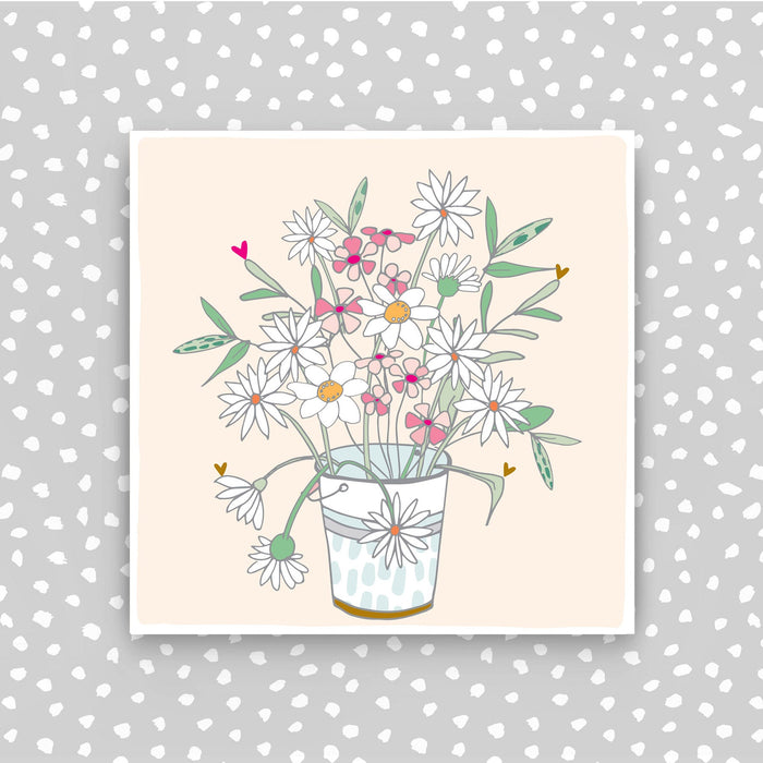 Blank greetings card - Flower Bucket (CB166)