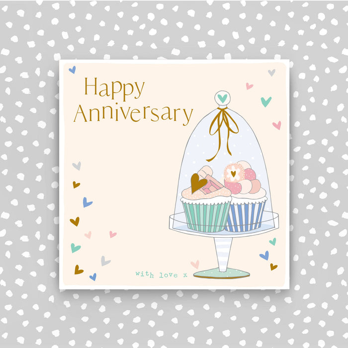 Happy Anniversary Card - cake stand (CB199)