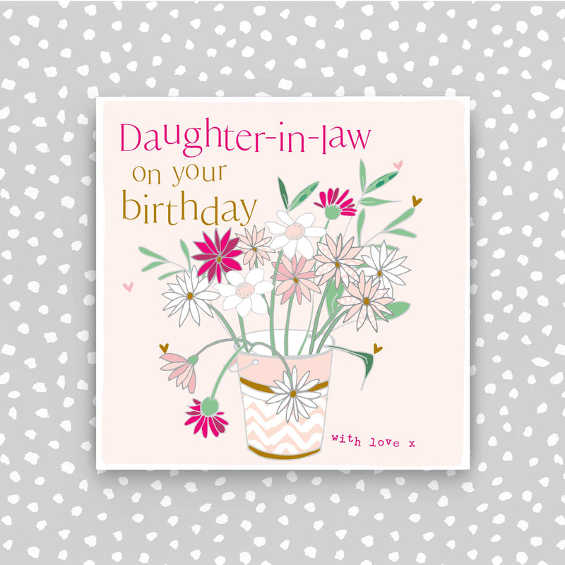 Happy Birthday Daughter-in-law Card - Bucket of Flowers (CB204)