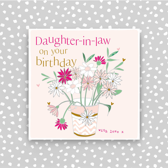 Happy Birthday Daughter-in-law Card - Bucket of Flowers (CB204)