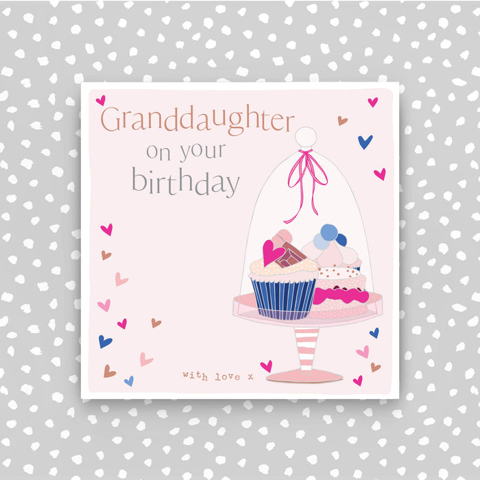 Happy Birthday Granddaughter Card - Cake Stand (CB207)