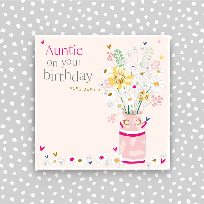 Happy Birthday Auntie Card - Flowers (CB209)