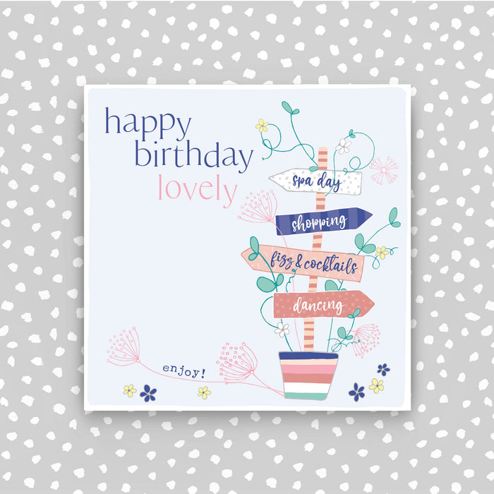 Happy Birthday Lovely Card - signpost (CB218)