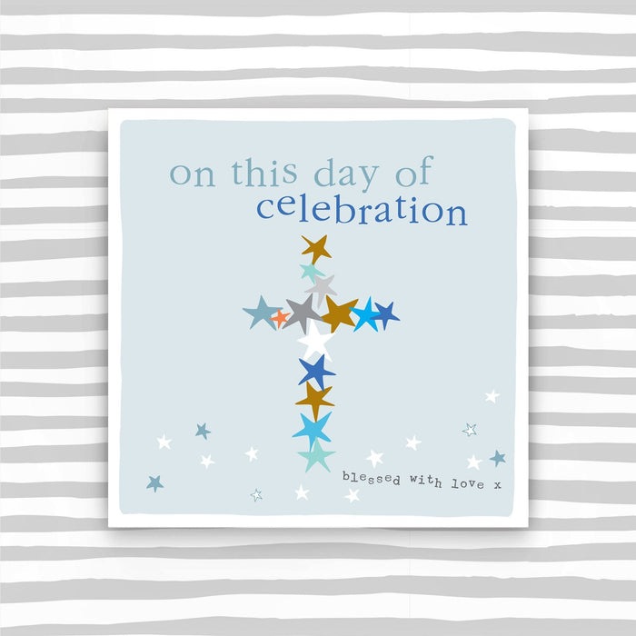 Day of Celebration card- Blue Cross (CB30)