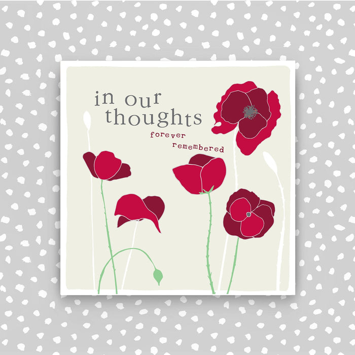 Sympathy card - In Our Thoughts Forever Remembered (CB71)