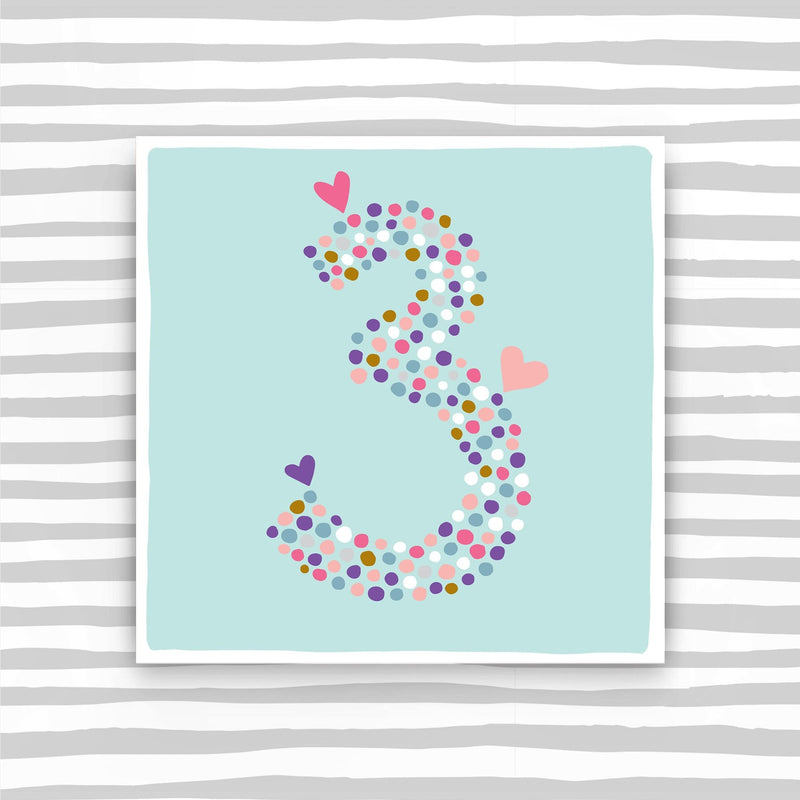 3rd Birthday Card - Girl (CB86)