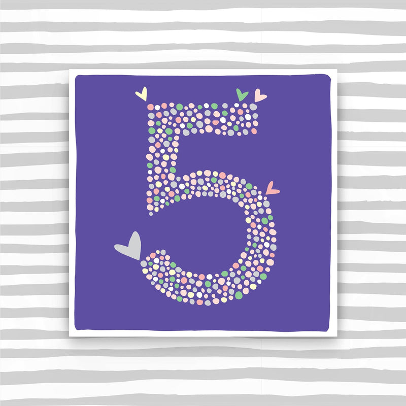 5th Birthday Card - Girl (CB88)