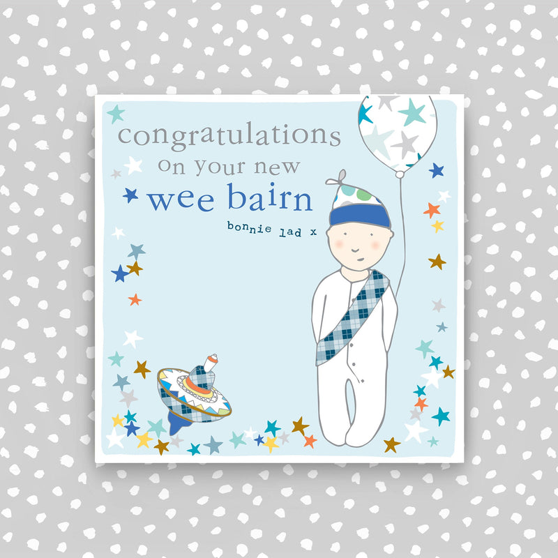 Congratulations on your new wee bairn boy card(CWB02)