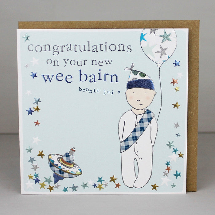 Congratulations on your new wee bairn boy card(CWB02)