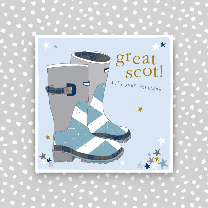 Scottish Wellie Birthday Card (CWB04)