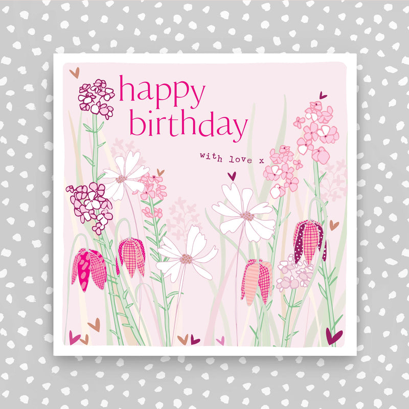 Happy Birthday Card - Wild Flowers (FB188)