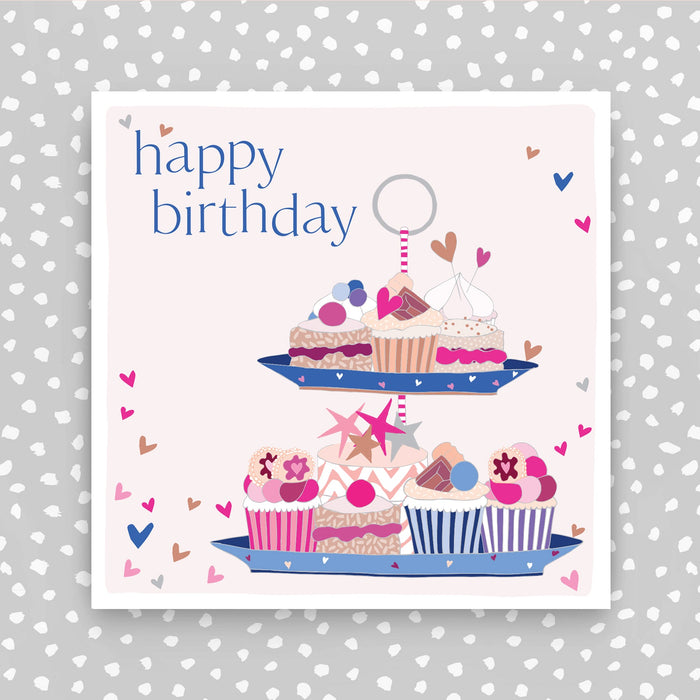 Happy Birthday Card - Cake stand (FB192)