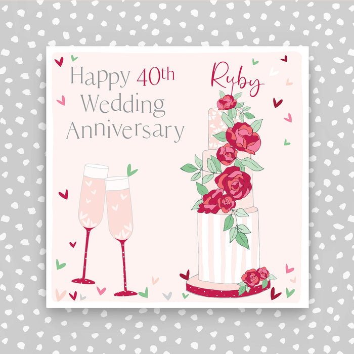 40th Wedding Anniversary Card (FB200)