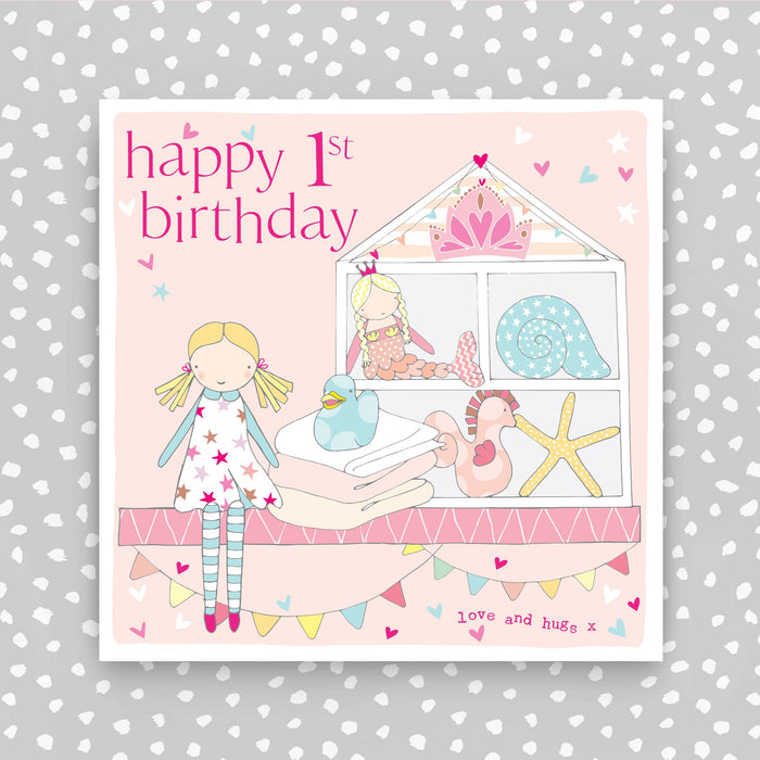 Happy 1st Birthday Card - Pink (FB208)