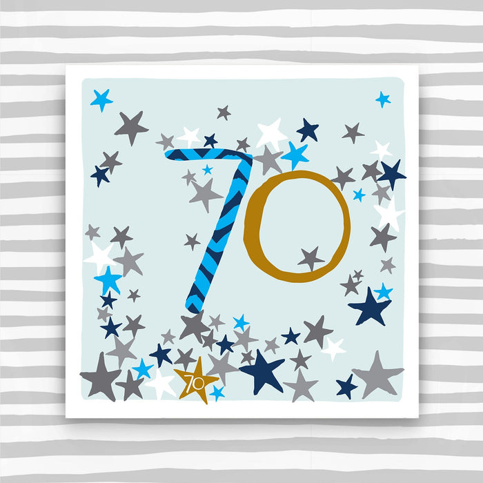 70th Birthday card - stars (FB77)