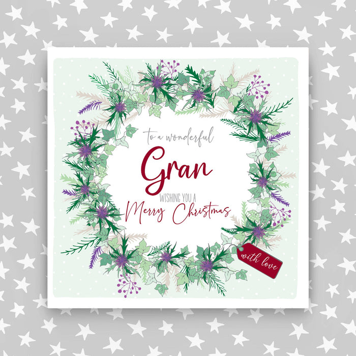 Gran - Wreath Christmas Card (G13)