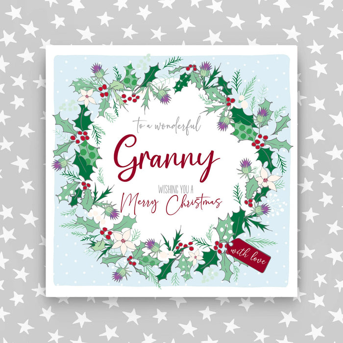 Granny - Wreath Christmas Card (G14)